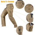 Men's Water Resistant Pants Relaxed Fit Tactical Combat Army Cargo Work Pants with Multi Pocket